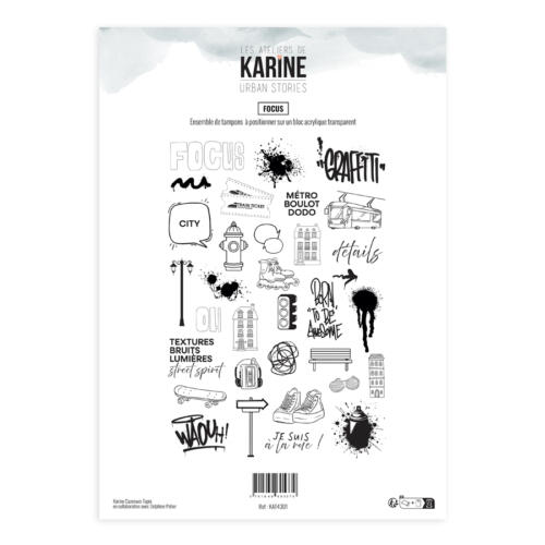 Tampons Clear A4 - URBAN STORIES - FOCUS - Les Ateliers de Karine