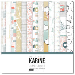 Les Ateliers de Karine - URBAN STORIES - LE KIT ( 6 papiers + 1 calque Exclu du Kit )