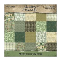 Bloc Papiers TIM HOLTZ  IDEA-OLOGY - Palette Collection GREEN 30x30cm