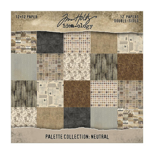 Bloc Papiers TIM HOLTZ  IDEA-OLOGY - Palette Collection NEUTRAL 30x30cm