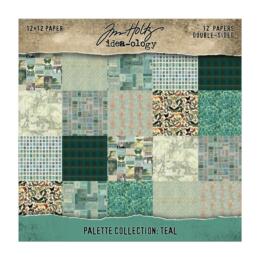 Bloc Papiers TIM HOLTZ  IDEA-OLOGY - Palette Collection TEAL 30x30cm