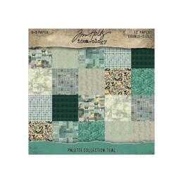 Bloc Papiers TIM HOLTZ  IDEA-OLOGY - Palette Collection TEAL 20x20cm