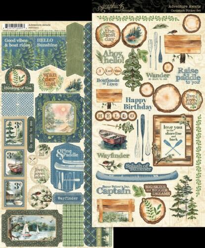 STICKERS SET - Stickers ADVENTURE AWAITS - Collection Graphic 45