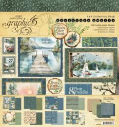 Graphic 45 - ADVENTURE AWAITS  - Collection Pack 8x8 / 20x20cm