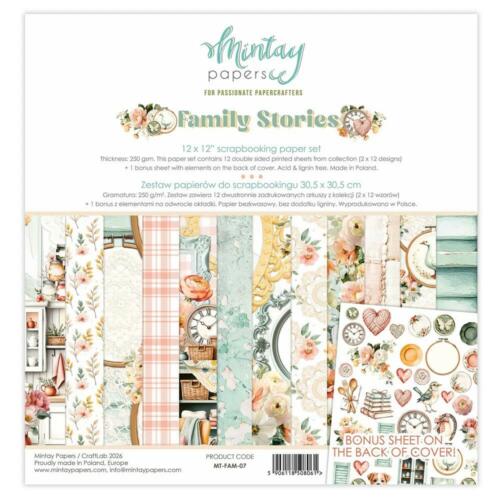 Mintay Papers - KIT PAPIERS Collection FAMILY STORIES 30x30cm