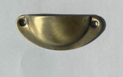 Poignée Cartonnage - 1/2 COQUE Bronze 50x22mm - VOSPCB5020