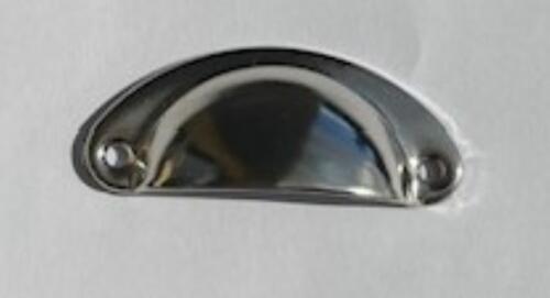 Poignée Cartonnage - 1/2 COQUE Argent 50x22mm - VOSPCA5020