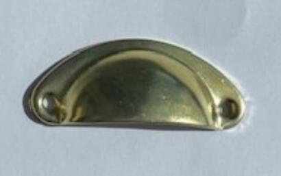 Poignée Cartonnage - 1/2 COQUE Or Vintage 50x22mm - VOSPCOV5020