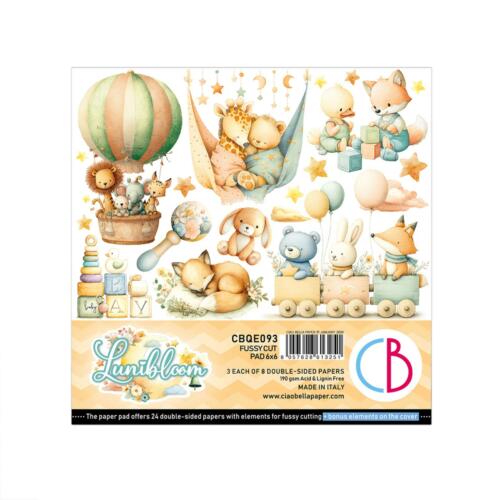 CIAO BELLA - Fussy Cut Pad 6x6  - LUNIBLOOM Thème Bébé