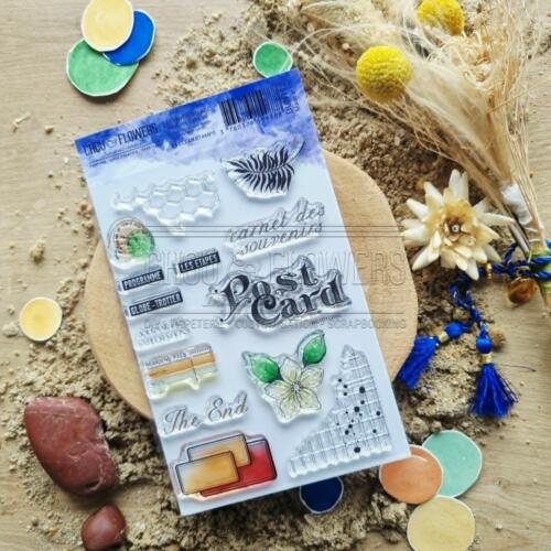 Tampon CLEAR - TEXTURES POSTCARD - Collection LE CHANT DES DUNES  - Chou Flowers