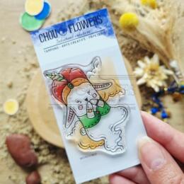 Tampon CLEAR - DOUDOUD GENIE - Collection LE CHANT DES DUNES  - Chou Flowers