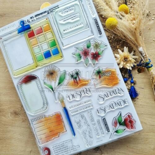 Tampon CLEAR A4 - L'ECHAPEE BELLE - Collection LE CHANT DES DUNES  - Chou Flowers