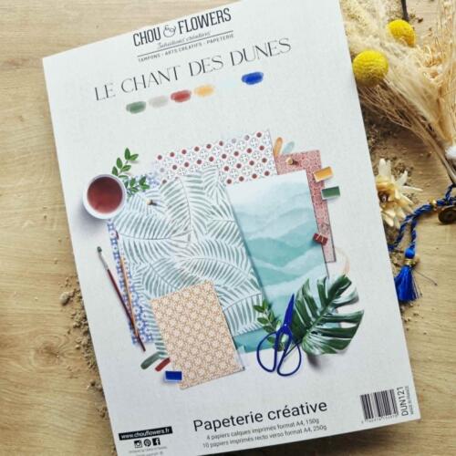 Chou And Flowers - PAPETERIE CREATIVE A4 - LE CHANT DE DUNES