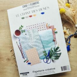 Chou And Flowers - PAPETERIE CREATIVE A4 - LE CHANT DE DUNES