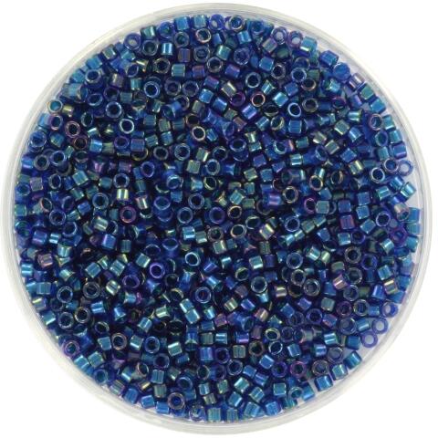 Perles MIYUKI Bleu - Delicate 11/0 - N°1763 - Emerald Lined Cobalt AB - 5grs