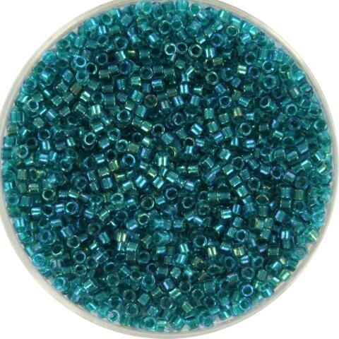Perles MIYUKI Bleu - Delicate 11/0 - N°2380 - Fancy Lined Teal - 5grs
