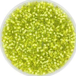 Perles MIYUKI Vert - Delicate 11/0 - N°147 - Chartreuse Silverlined - 5grs