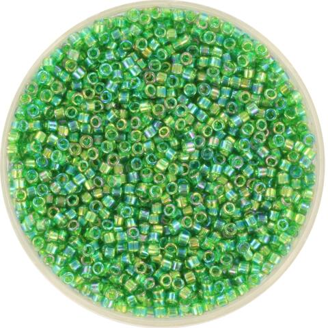 Perles MIYUKI Vert - Delicate 11/0 - N°152 - Green Transparent AB - 5grs