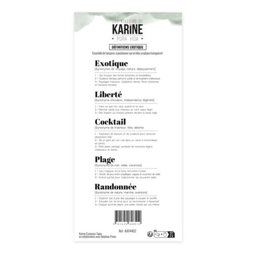 Tampons Clear - PURA VIDA - DEFINITIONS EXOTIQUE - Les Ateliers de Karine