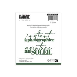 Dies Découpe Les Ateliers de Karine - Matrice de découpe TEXTES AU SOLEIL - Collection PURA VIDA
