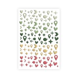 Les Ateliers de Karine - PURA VIDA -  Stickers PUFFY GEOTAGS & CO