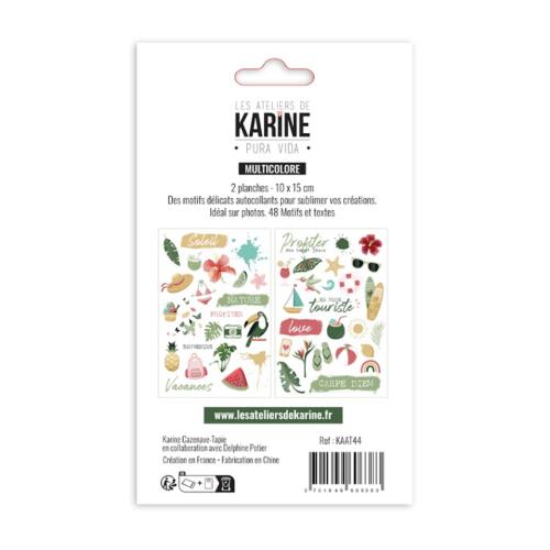 Les Ateliers de Karine - PURA VIDA - Stickers Transparents