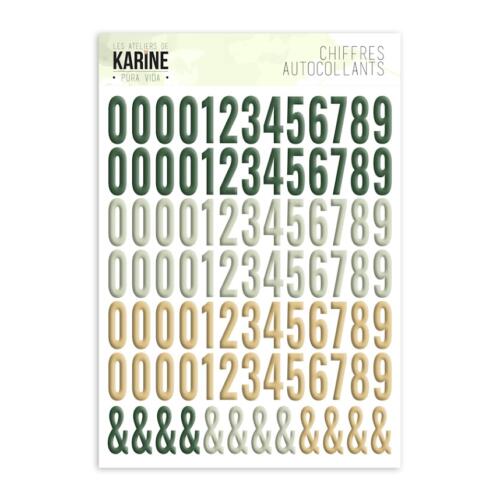 Stickers Chiffres  - PURA VIDA - MULTICOULEURS - Ateliers de Karine