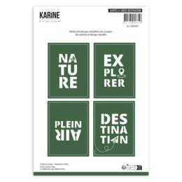Dies Découpe Les Ateliers de Karine - Matrice de découpe CARTES A CREER DESTINATION - Collection PURA VIDA