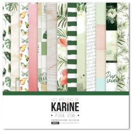 Les Ateliers de Karine - PURA VIDA - LE KIT ( 6 papiers + 1 calque Exclu du Kit )