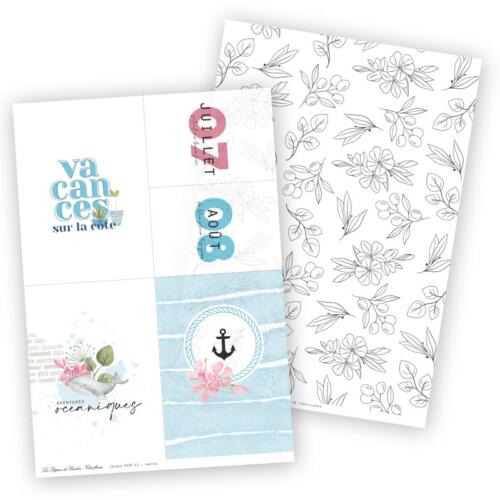 Les Papiers de Pandore - Calques Imprimés A4 (x2) - Collection COTE FLEURIE