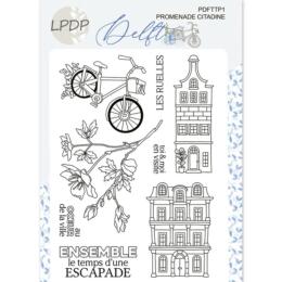 Tampon Clear - PROMENADE CITADINE - Collection DELFT - Les Papiers de Pandore