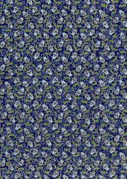 Papier Japonais CHIYOGAMI - Papier Fond Bleu Fleurs Bleu n°611