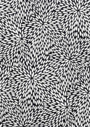 Papier Japonais CHIYOGAMI - Papier Fond Noir Motifs Blanc n°747