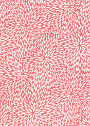 Papier Japonais CHIYOGAMI - Papier Fond Rose Motifs Blanc n°749