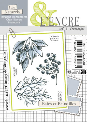Tampon Clear -  BAIES ET BRINDILLES - Collection Les Naturels - L'Encre & l'Image