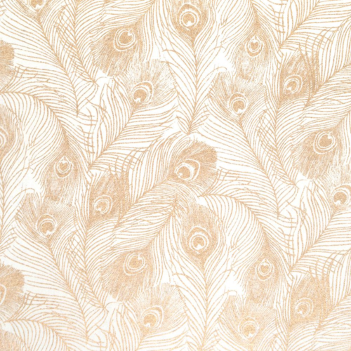 Papier Fantaisie 100% Coton - JAIPUR Ivoire/Or