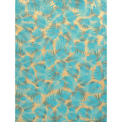 Papier Fantaisie 100% Coton - PALME D'OR Vert/Or
