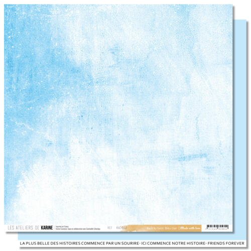 Les Ateliers de Karine - BACK TO BASICS - BLEU CLAIR ( MADE ITH LOVE )