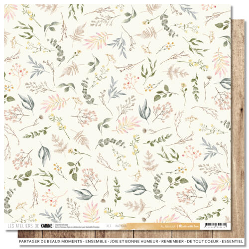 Les Ateliers de Karine - MADE WITH LOVE - Papier n°5 AU BOIS JOLIS