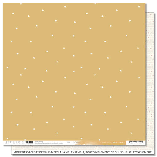 Les Ateliers de Karine - MADE WITH LOVE - Papier n°4 FALL IN LOVE