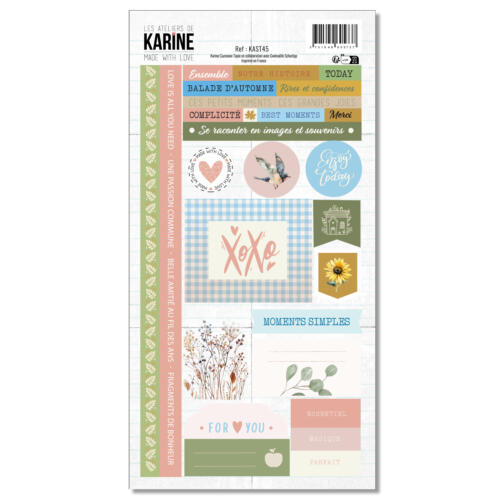 Les Ateliers de Karine - MADE WITH LOVE -  Stickers 15x30cm