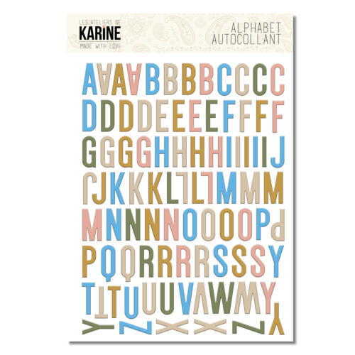Stickers Alphabet - MADE WITH LOVE - MULTICOULEURS - Ateliers de Karine