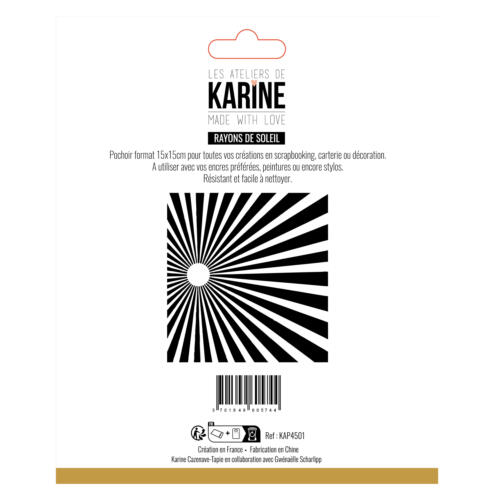 Pochoir - MADE WITH LOVE - RAYON DE SOLEIL -  Les Ateliers de Karine