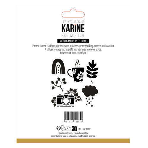 Pochoir - MADE WITH LOVE - MOTIFS MADE WITH LOVE -  Les Ateliers de Karine