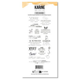 Tampons Clear - MADE WITH LOVE - TEXTES SOUVENIRS  - Les Ateliers de Karine