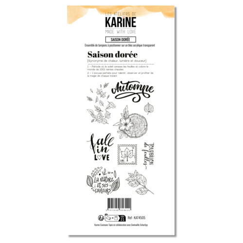 Tampons Clear - MADE WITH LOVE - SAISON DOREE  - Les Ateliers de Karine