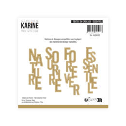 Dies Découpe Les Ateliers de Karine - Matrice de découpe TEXTES EN CASCADE - ESSENTIEL - Collection MADE WITH LOVE