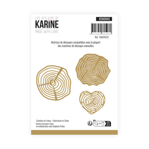 Dies Découpe Les Ateliers de Karine - Matrice de découpe RONDINS - Collection MADE WITH LOVE