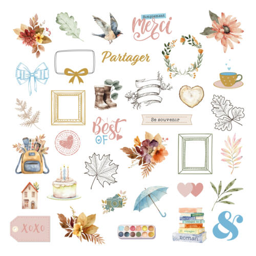 Les Ateliers de Karine - MADE WITH LOVE -  Die Cut Calques Petites Vignettes