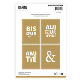 Dies Découpe Les Ateliers de Karine - Matrice de découpe CARTES A CREER AUJOURD'HUI - Collection MADE WITH LOVE